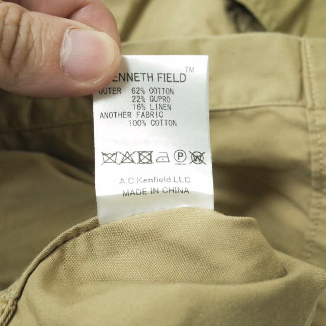 KENNETH FIELD ケネスフィールド FIELD SHIRTS フィールドシャツ M ベージュ 長袖 OUTFITTERS トップス【中古】【KENNETH FIELD】 メンズのトップス(シャツ)の商品写真