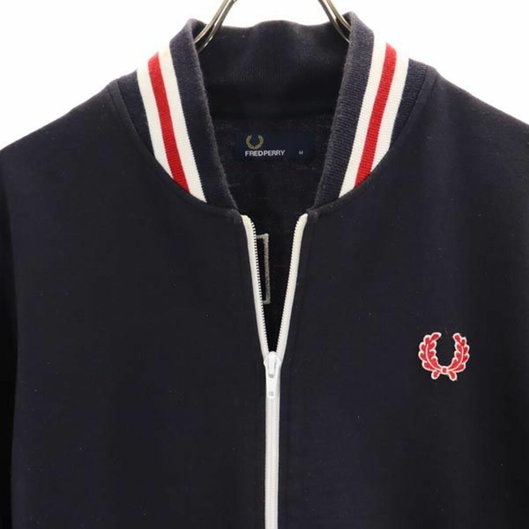 【美品】FRED PERRY メンズトラックジャケット ネイビー M