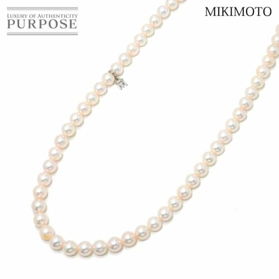 ミキモト MIKIMOTO アコヤ真珠 6.9-6.5mm ネックレス 42cm SV シルバー パール VLP 90199099サイズ首周り４２ｃｍ