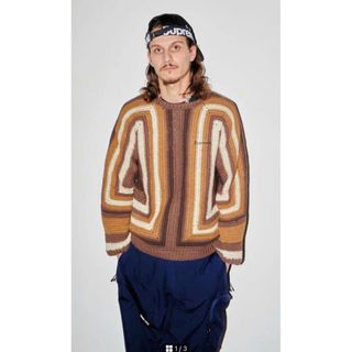 Supreme - supreme hand crocheted sweater brown Lの通販 by