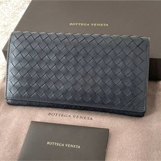 ボッテガ(Bottega Veneta) 折り財布(メンズ)（ブルー・ネイビー/青色系