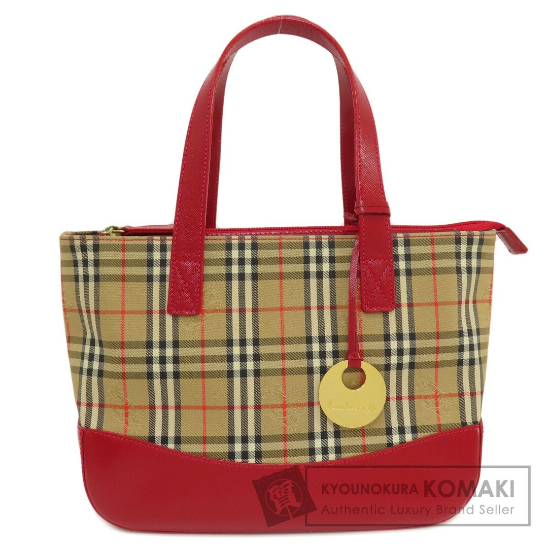 BURBERRY(バーバリー)のBURBERRY ノバチェック ハンドバッグ キャンバス レディース レディースのバッグ(ハンドバッグ)の商品写真