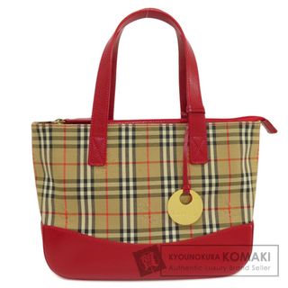 バーバリー(BURBERRY)のBURBERRY ノバチェック ハンドバッグ キャンバス レディース(ハンドバッグ)