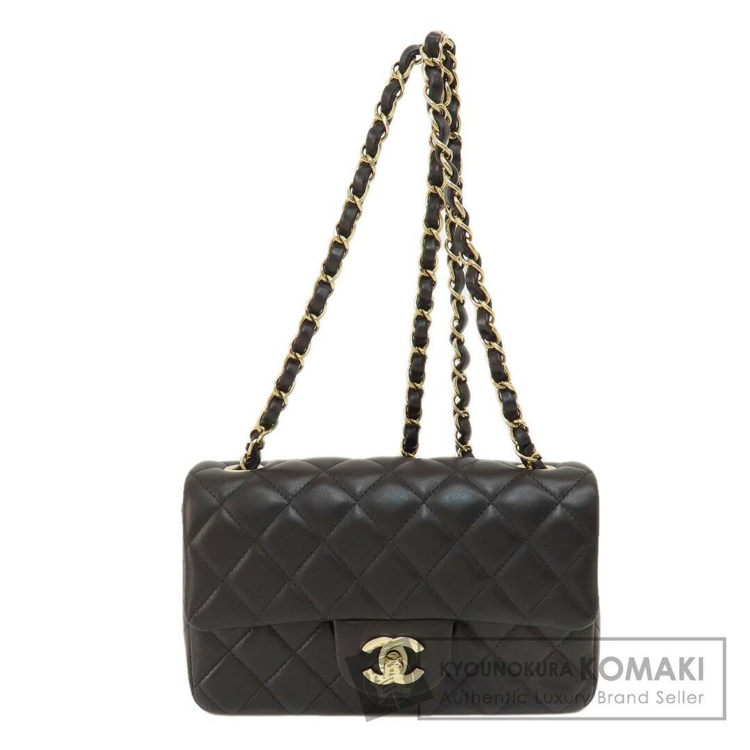 CHANEL チェーンショルダー マトラッセ ゴールド金具 ショルダーバッグ ラムスキン レディースシリアルプレート