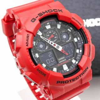 ジーショック(G-SHOCK)の《美品》G-SHOCK 腕時計 レッド アナデジ 20気圧防水 メンズ m(腕時計(アナログ))