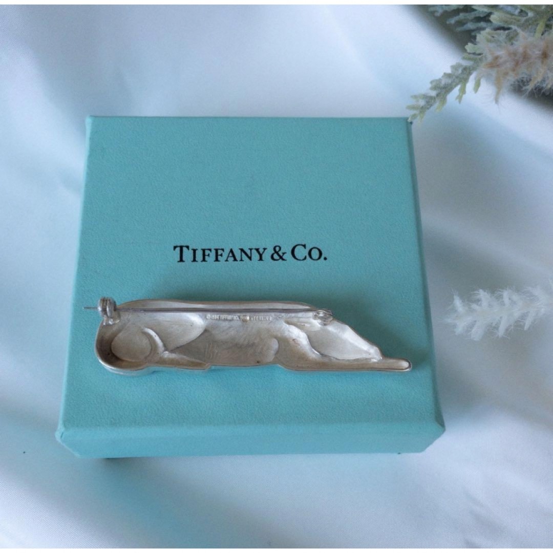 点のへこみTIFFANY\u0026Co. ティファニー  ブローチ　犬　ヴィンテージ