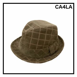 カシラ(CA4LA)の【KNOX】　カシラ　ハット　帽子　メンズ　チェック柄　Sサイズ(ハット)