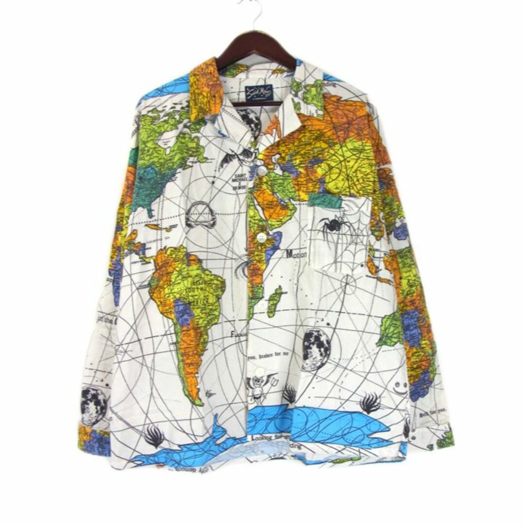 セントマイケル SAINT MICHAEL×ドクターウー Dr.Woo  ■ 【 WORLD MAP PAJAMA SHIRT SM S23 0000 082 】 ワールド マップ パジャマ シャツ 30257