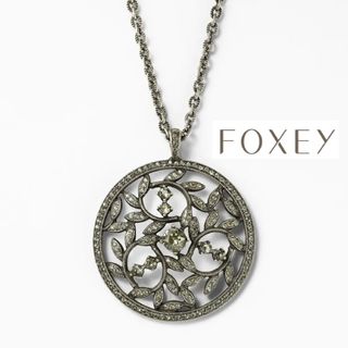 フォクシー(FOXEY)のフォクシー ネックレス ペンダント ラインストーン ピアス ブローチ(ネックレス)