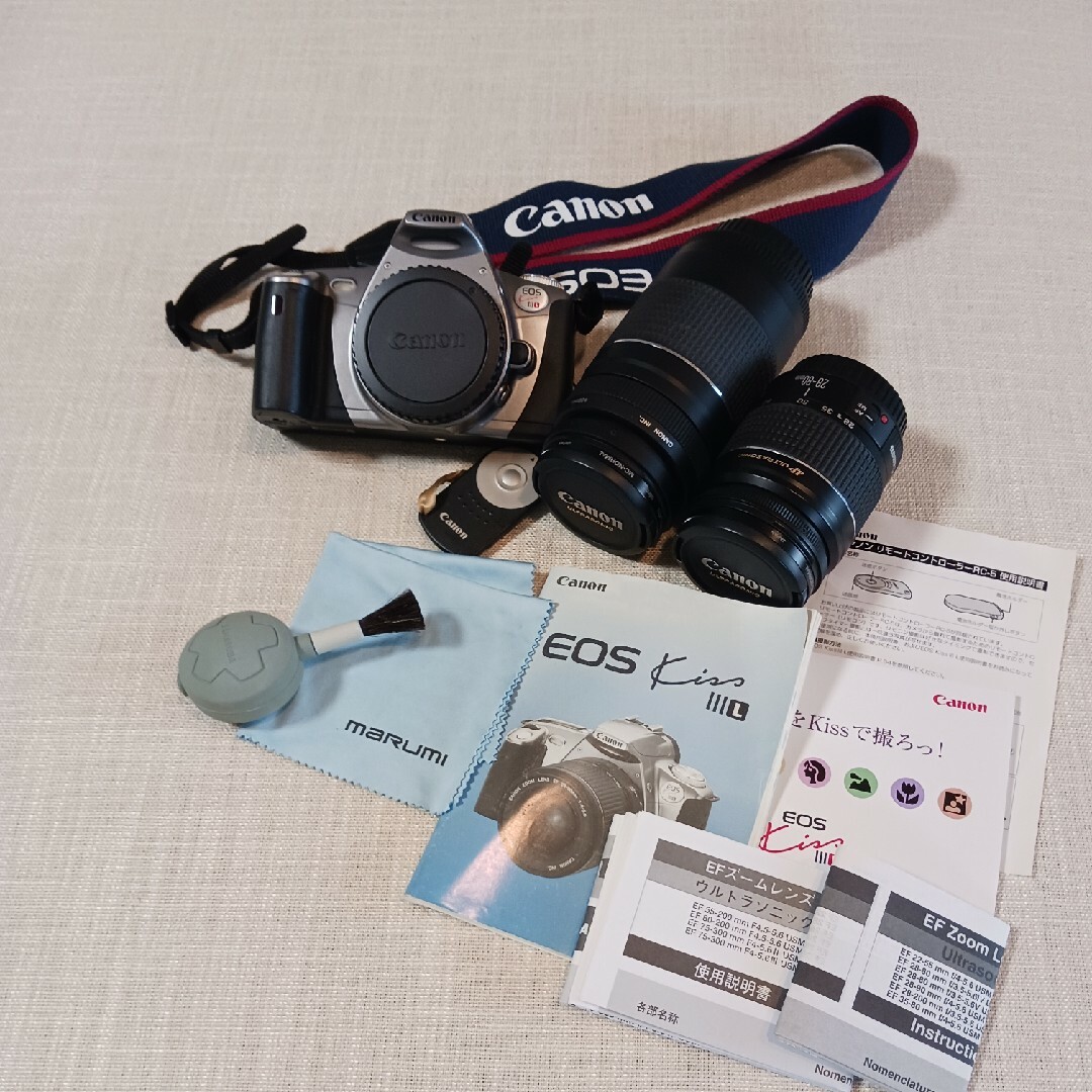 Canon(キヤノン)の10日迄値下‼️届いたらすぐに使える一眼レフカメラ、三脚、カメラバッグ一式売り スマホ/家電/カメラのカメラ(フィルムカメラ)の商品写真