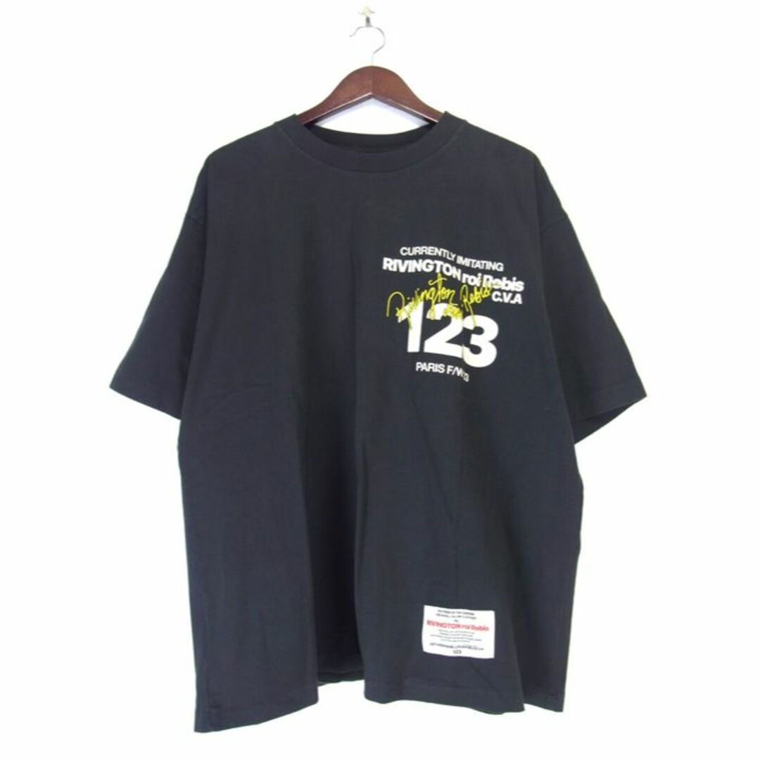 リヴィントンロイレビス RRR123 RIVINGTON  roi Rebis ■ 23AW 【 CVA IMITATION OF PARIS TEE 】 バック ロゴ プリント ナンバリング 半袖 Tシャツ 302733採寸肩幅