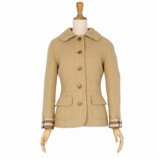 バーバリー(BURBERRY)の美品 バーバリー ロンドン BURBERRY LONDON ジャケット 裏チェック ウール カシミヤ アウター レディース 38(M相当) ブラウン(その他)