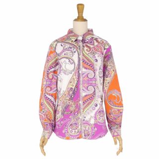 エトロ(ETRO)の美品 エトロ ETRO シャツ ブラウス ロングスリーブ ペイズリー柄 総柄 トップス レディース 48(L相当) マルチカラー(シャツ/ブラウス(長袖/七分))