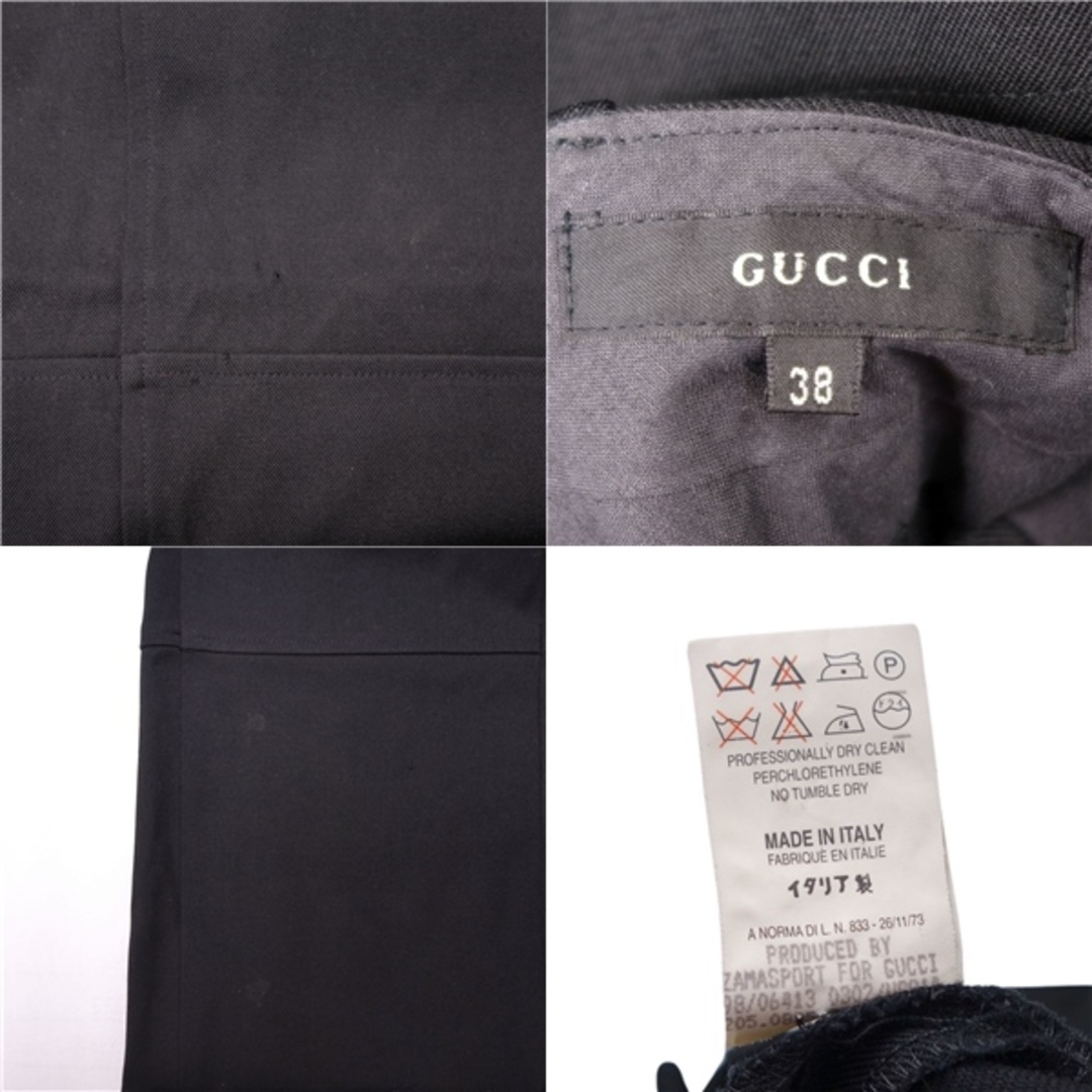 Gucci(グッチ)のグッチ GUCCI スカート ロングスカート トムフォード期 ウールギャバジン ボトムス レディース 38(S相当) ブラック レディースのスカート(ひざ丈スカート)の商品写真