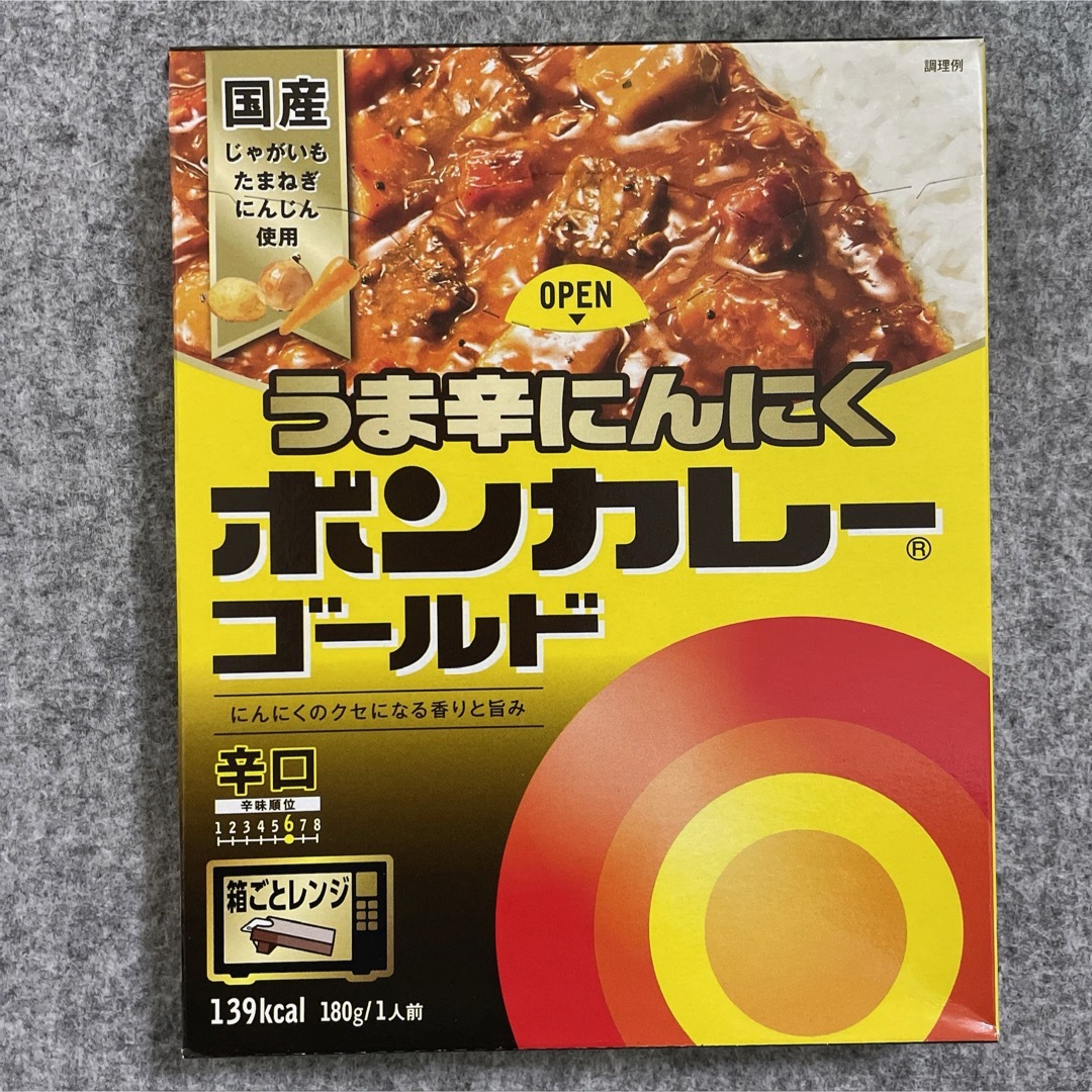 うま辛にんにく　大塚食品　ボンカレーゴールド　shop｜オオツカショクヒンならラクマ　by　辛口　180g（1人前）×6箱セットの通販　awatari's