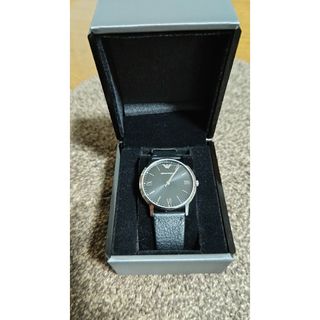 Emporio Armani - シルバー/紺ネイビー新品EMPORIO ARMANIメンズ腕時計