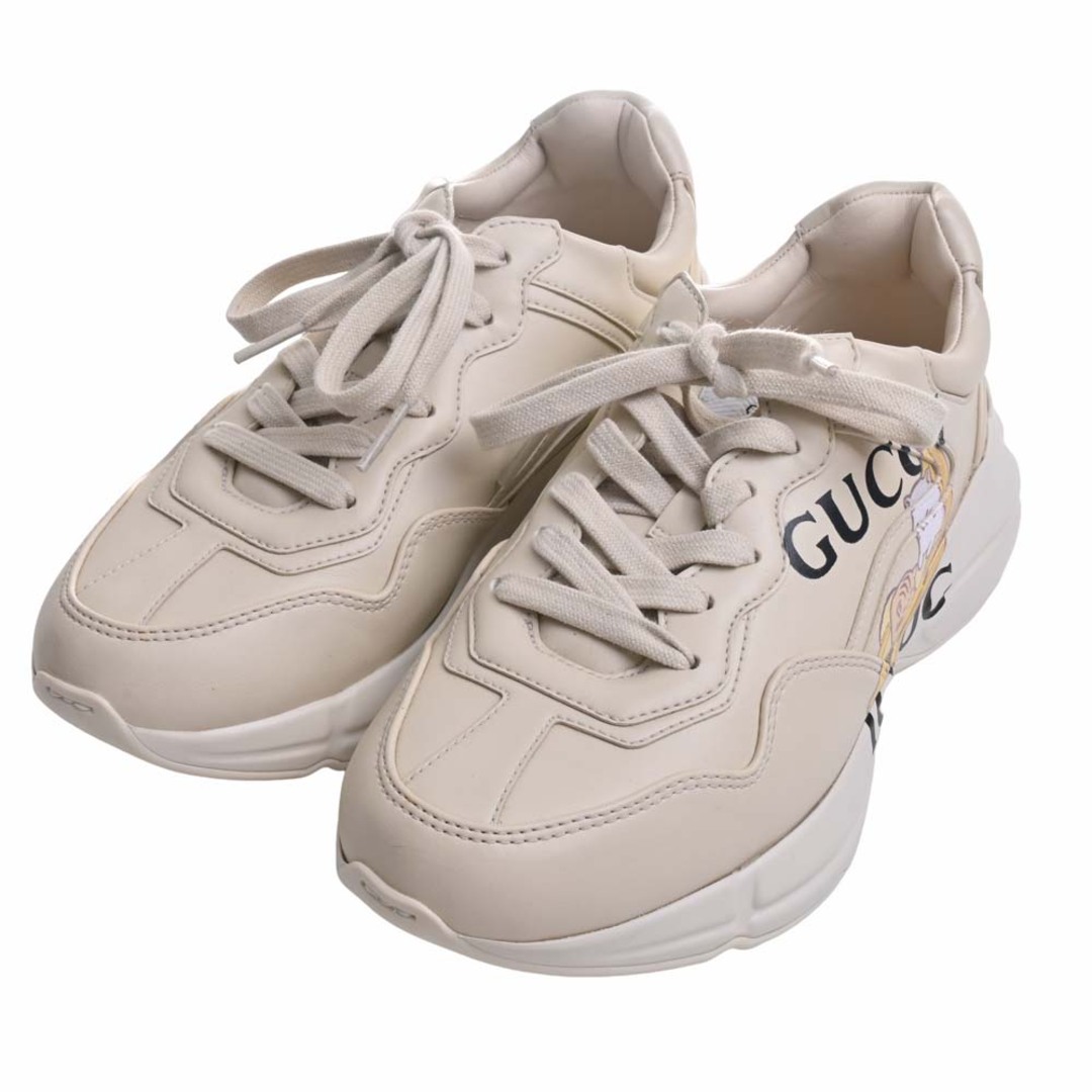 【中古】Gucci グッチ レザー スニーカー ばなにゃコラボ #36 1/2 659408 ベージュ by | フリマアプリ ラクマ