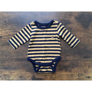 ベビーギャップ(babyGAP)のbabyGAP ベビー服 長袖ロンパース 60 ボーダー(ロンパース)