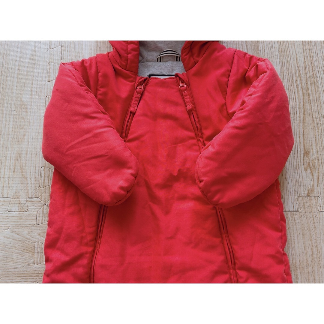PETIT BATEAU(プチバトー)のプチバトー　ジャンプスーツ　中綿　ロンパース   ダブルジッパー　アウター キッズ/ベビー/マタニティのベビー服(~85cm)(カバーオール)の商品写真
