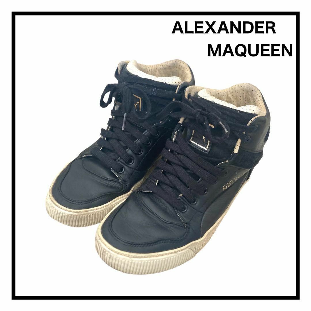 Alexander McQueen(アレキサンダーマックイーン)のアレキサンダーマックイーン×プーマ　コラボハイカットスニーカー　シューズ　24 レディースの靴/シューズ(スニーカー)の商品写真