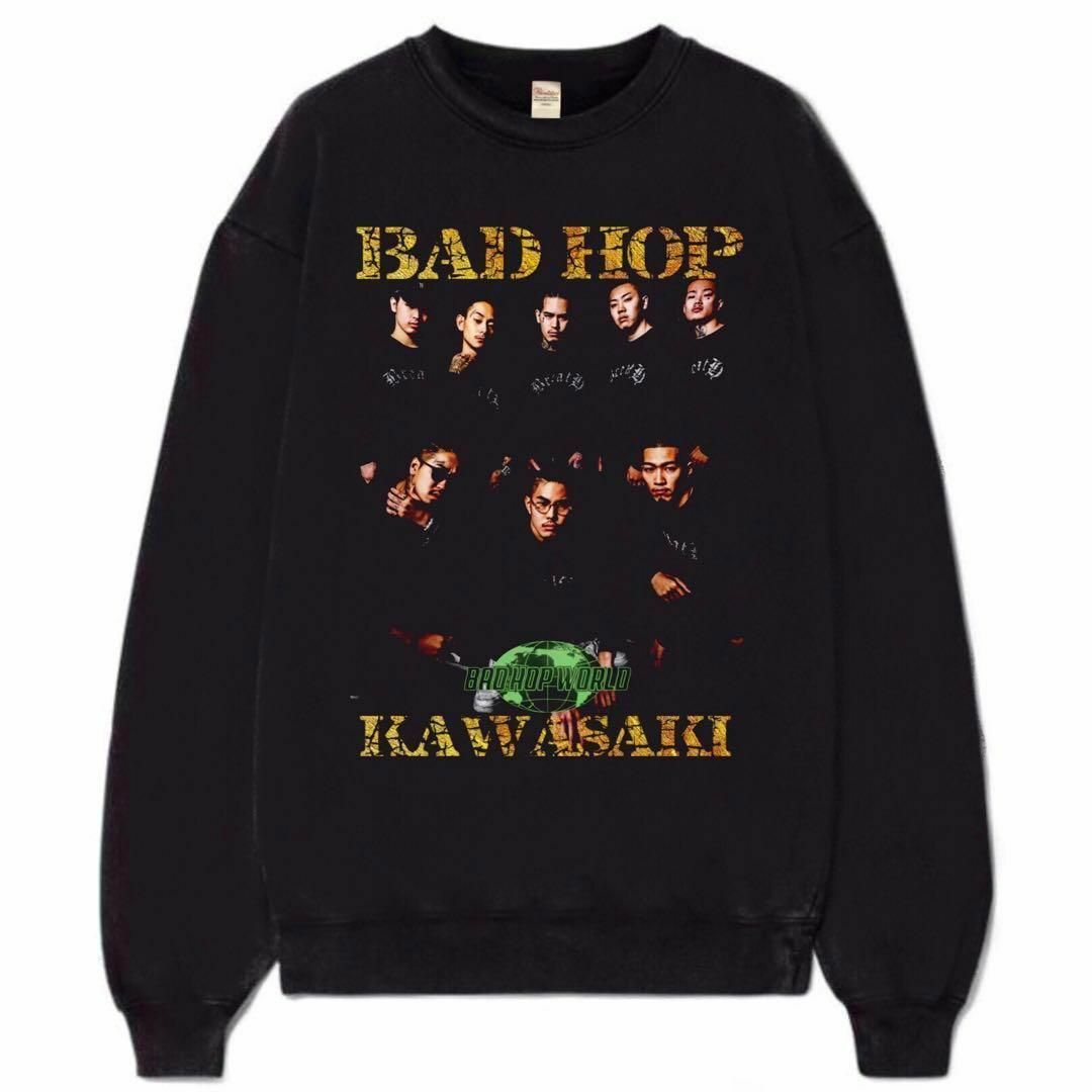 BADHOP スウェット トレーナー rap vintage ブラック メンズのトップス(スウェット)の商品写真