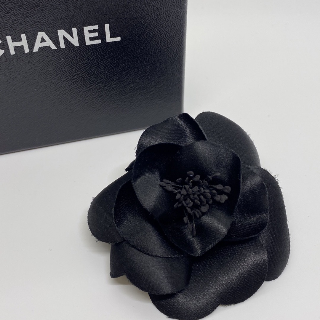 ［正規品］CHANEL カメリア コサージュ　ブラック系ブラック