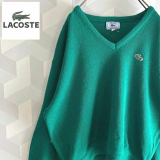 ラコステ(LACOSTE)の【70s～】レア Izod lacoste アクリル ニットセーター 緑ラコステ(ニット/セーター)