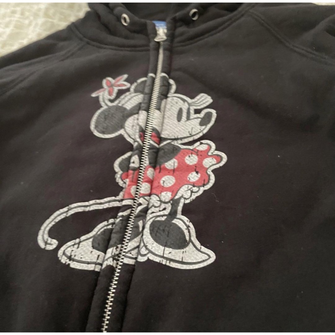Disney(ディズニー)のミニー✳︎Disney✳︎耳つきフード　ジップ　パーカー キッズ/ベビー/マタニティのキッズ服女の子用(90cm~)(ジャケット/上着)の商品写真