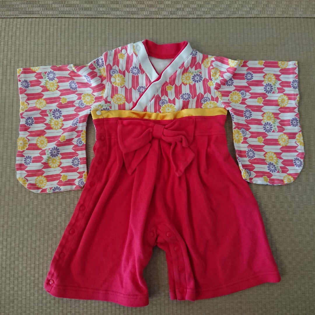 袴風ロンパース 70 キッズ/ベビー/マタニティのベビー服(~85cm)(ロンパース)の商品写真