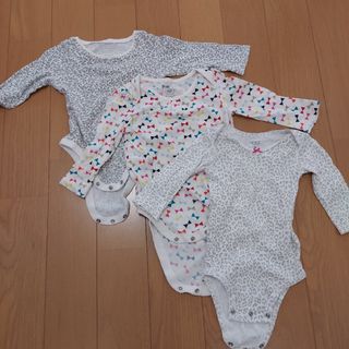 ベビーギャップ(babyGAP)の長袖ロンパース3枚セット(肌着/下着)