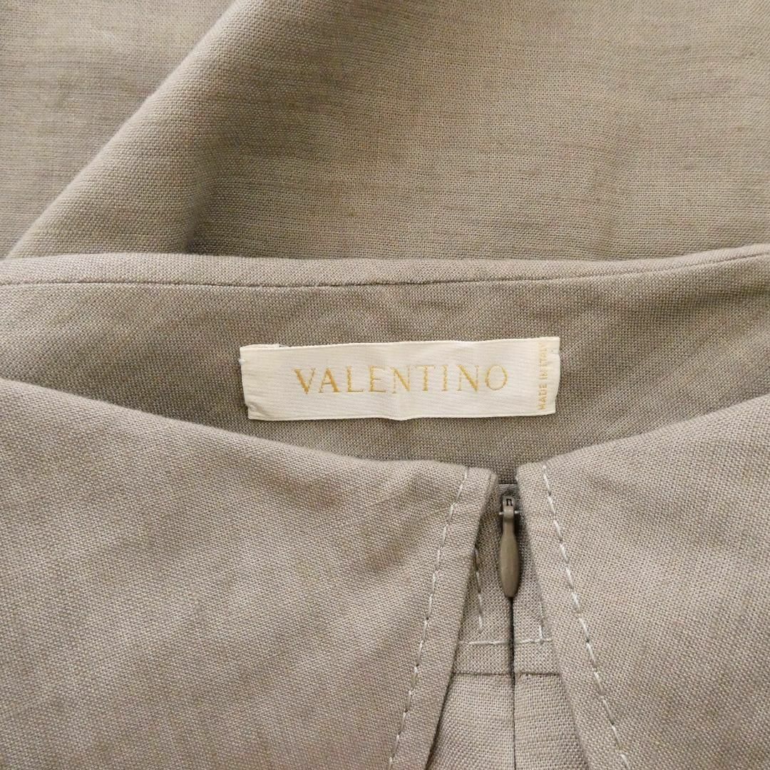 VALENTINO(ヴァレンティノ)の美品 ヴァレンティノ リネン×レーヨン 膝丈 タイト スカート ベージュ レディースのスカート(ひざ丈スカート)の商品写真