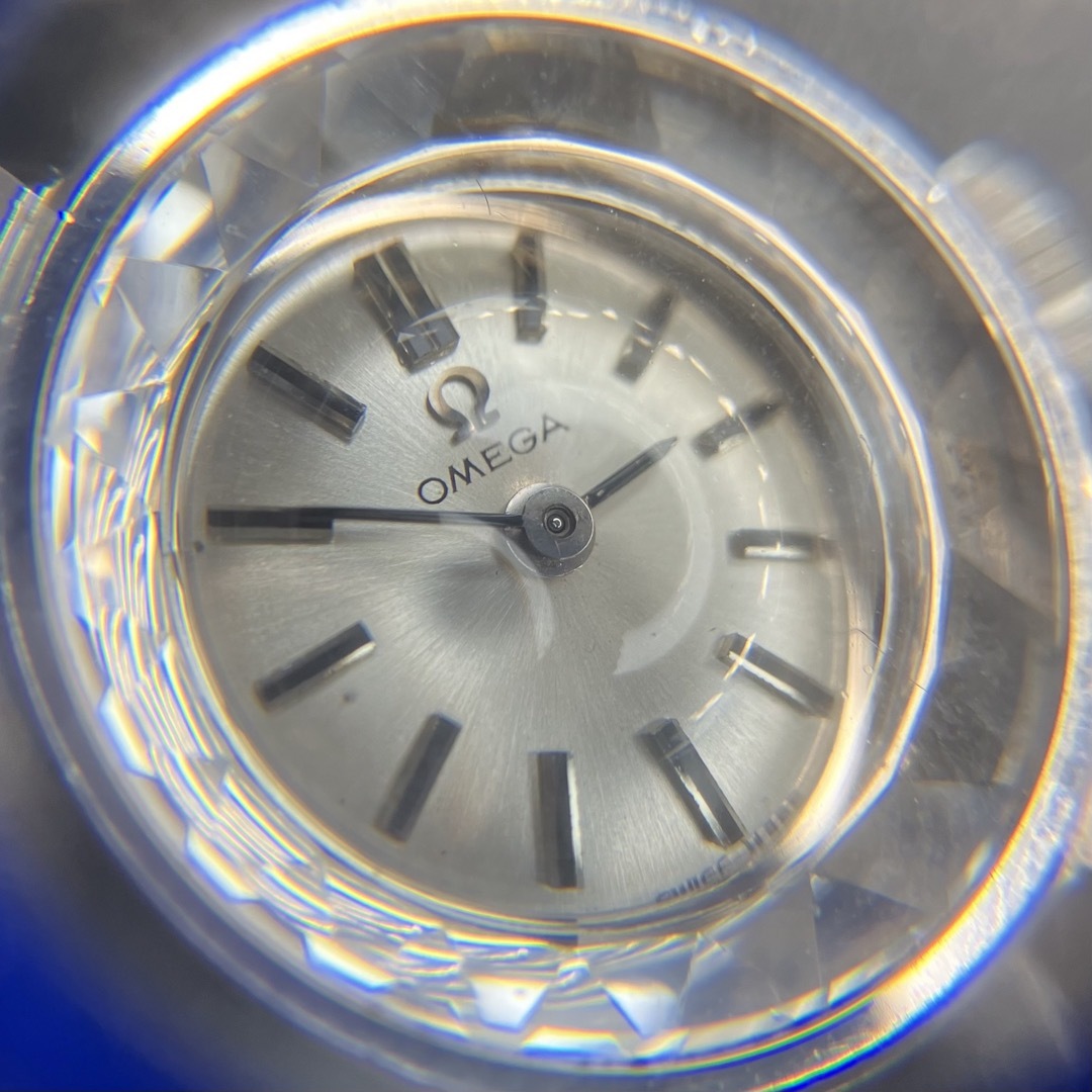 【良品 可動品】オメガ  手巻き 腕時計 希少カットガラス 機械式 正規品