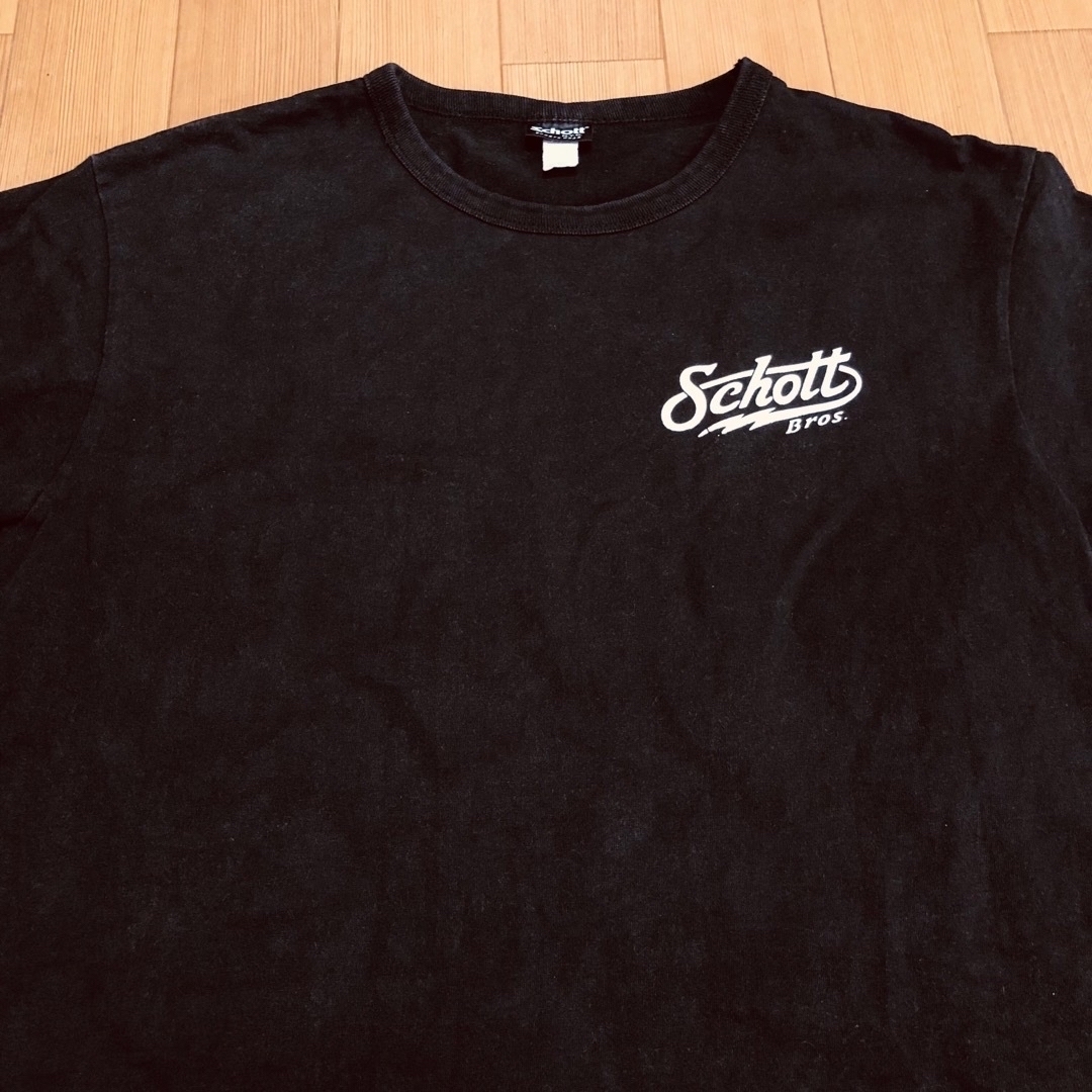 schott(ショット)のSchott N.Y.C ショット 半袖 Tシャツ ブラックLARGE メンズのトップス(Tシャツ/カットソー(半袖/袖なし))の商品写真