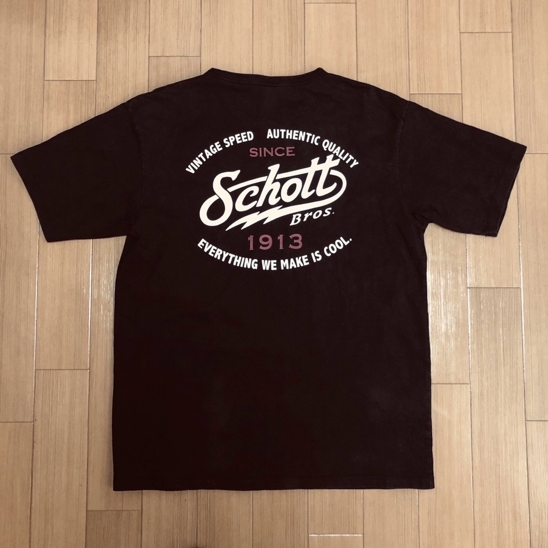 schott(ショット)のSchott N.Y.C ショット 半袖 Tシャツ ブラックLARGE メンズのトップス(Tシャツ/カットソー(半袖/袖なし))の商品写真