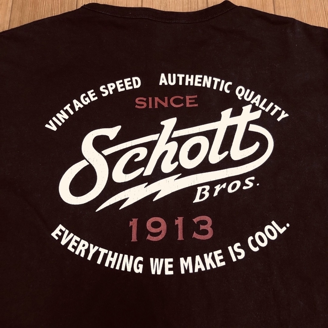 schott(ショット)のSchott N.Y.C ショット 半袖 Tシャツ ブラックLARGE メンズのトップス(Tシャツ/カットソー(半袖/袖なし))の商品写真