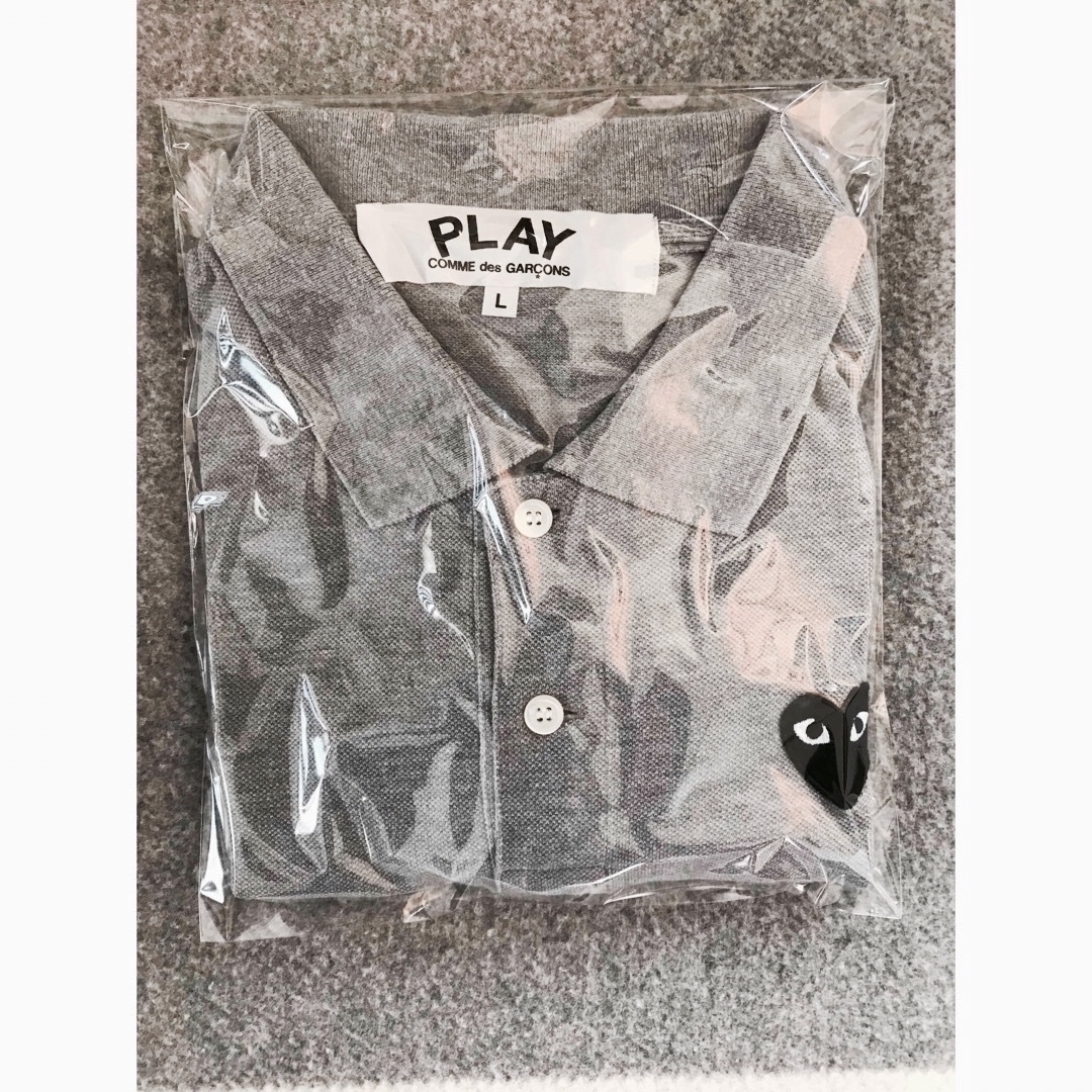 COMME des GARCONS - 🖤 PLAY COMME des GARCONS ポロシャツ L グレー