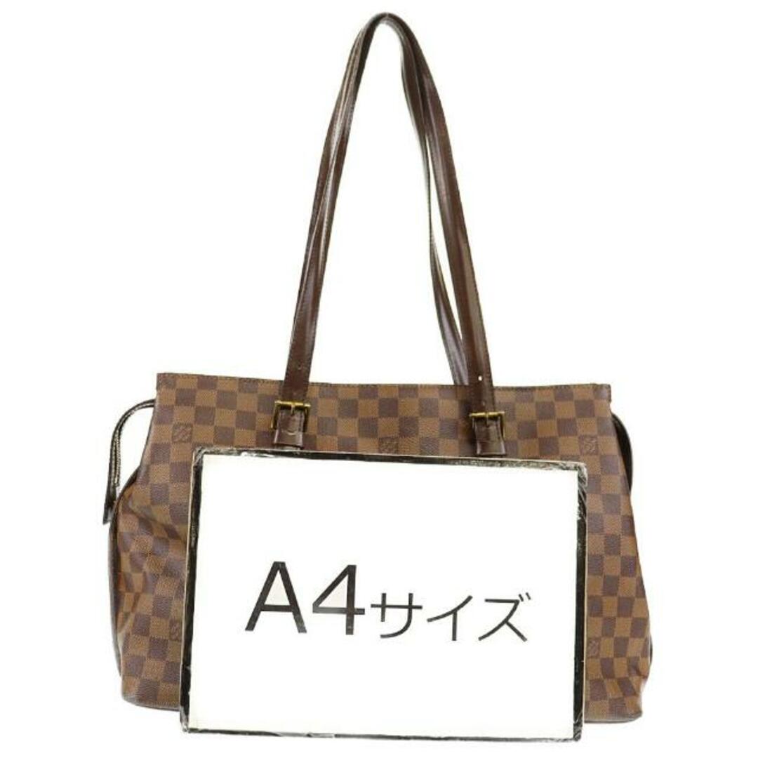 ルイヴィトン トートバッグ チェルシー N51119  ダミエ エベヌ ブラウン LOUIS VUITTON  | シンプル バック 鞄 ブランド ビトン ショルダーバッグ 茶 レディース 革 Bランク