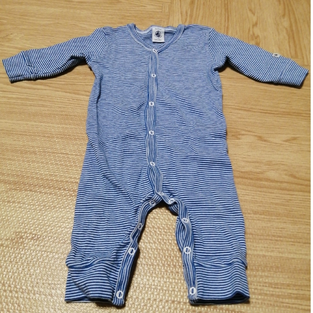 PETIT BATEAU(プチバトー)のプチバトー　長袖ロンパース　67cm キッズ/ベビー/マタニティのベビー服(~85cm)(ロンパース)の商品写真