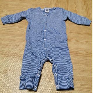 プチバトー(PETIT BATEAU)のプチバトー　長袖ロンパース　67cm(ロンパース)