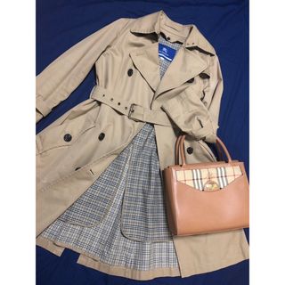 バーバリーブルーレーベル(BURBERRY BLUE LABEL)の美品バーバリーブルーレーベル　トレンチコート　ライナー付き　Lサイズ　三陽商会(トレンチコート)