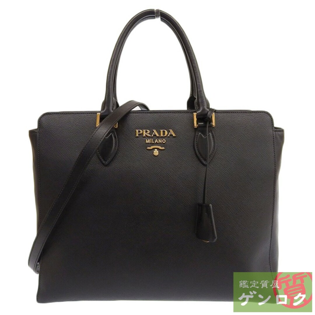 【中古】PRADA プラダ トートバッグ ショルダーバッグ 斜め掛け 2WAYバッグ ブラック サフィアーノ レザー レディース【質屋】 |  フリマアプリ ラクマ