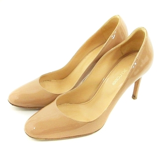 セルジオロッシのハイヒール　オープントゥパンプス　ゴールド　靴　未使用　美品