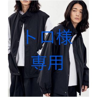 MINIMAL 2WAY TRACK ZIP BLOUSON（BLACK）(ブルゾン)