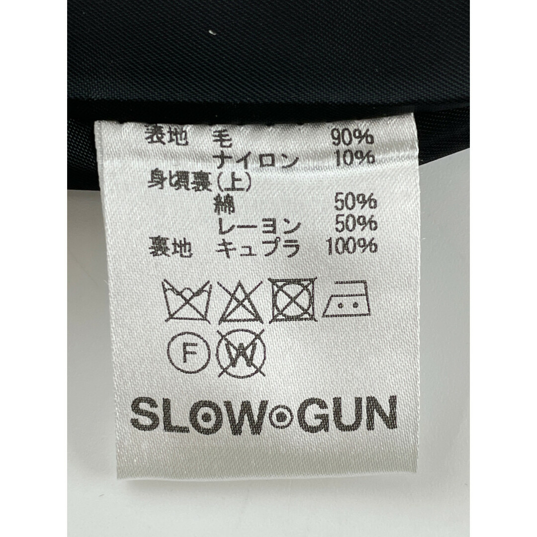 SlowGun(スロウガン)のスロウガン ブラウン×ブラック ウール混 ハウンドトゥース ミディアムコート 2 メンズのジャケット/アウター(その他)の商品写真