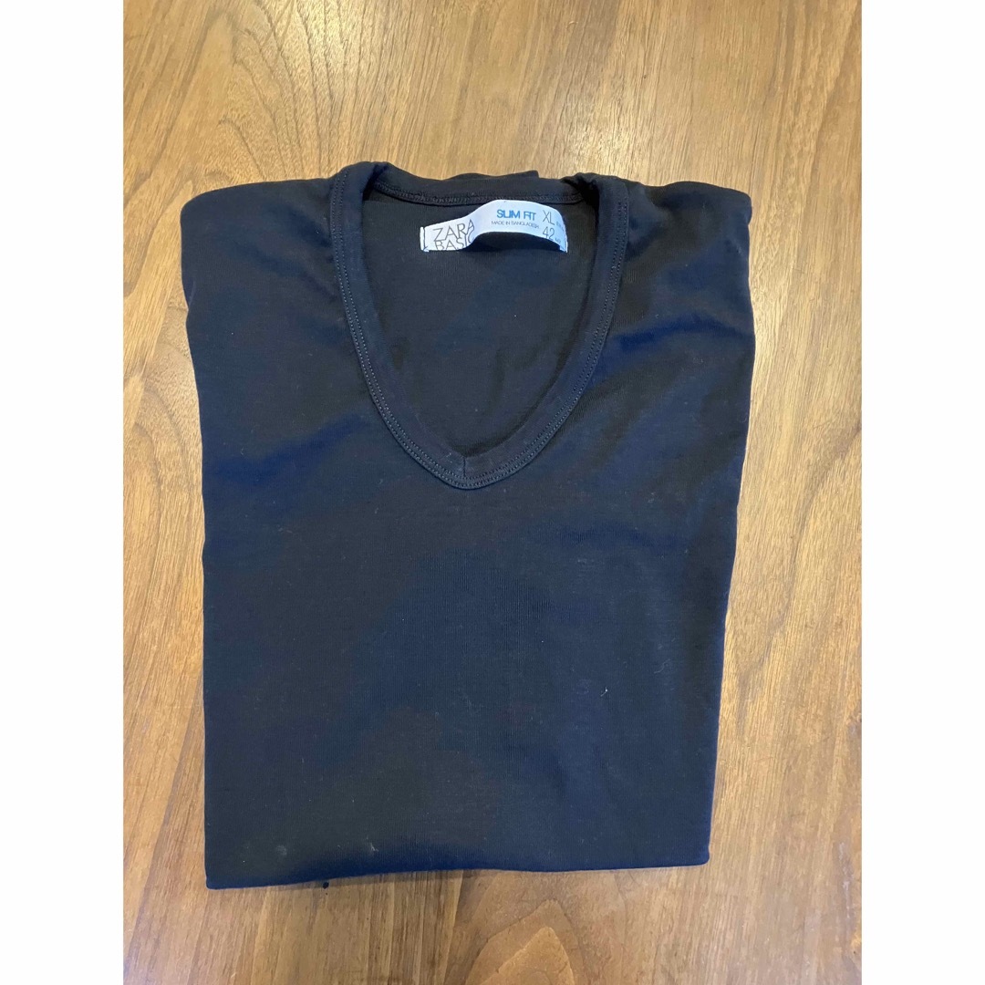 ZARA(ザラ)のZARAブラックTシャツ メンズのトップス(Tシャツ/カットソー(半袖/袖なし))の商品写真