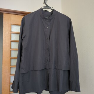 ユニクロ(UNIQLO)のUNIQLO　＋J　チャコールグレーのシャツジャケットL(シャツ/ブラウス(長袖/七分))
