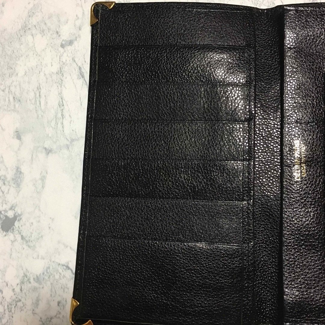 【美品】CELINE セリーヌ ロゴ刻印 長財布 札入れ メンズ レディス