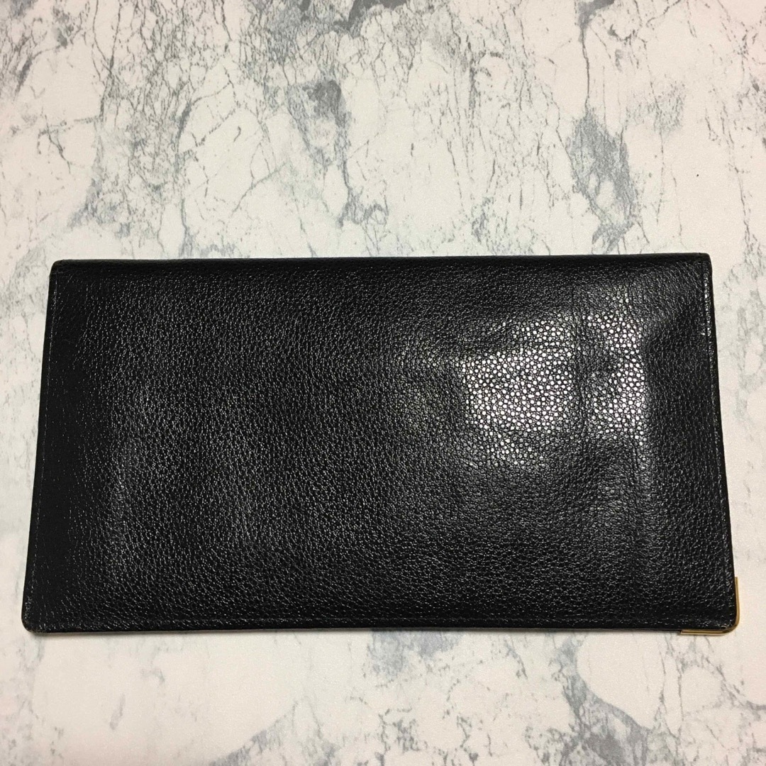 【美品】CELINE セリーヌ ロゴ刻印 長財布 札入れ メンズ レディス