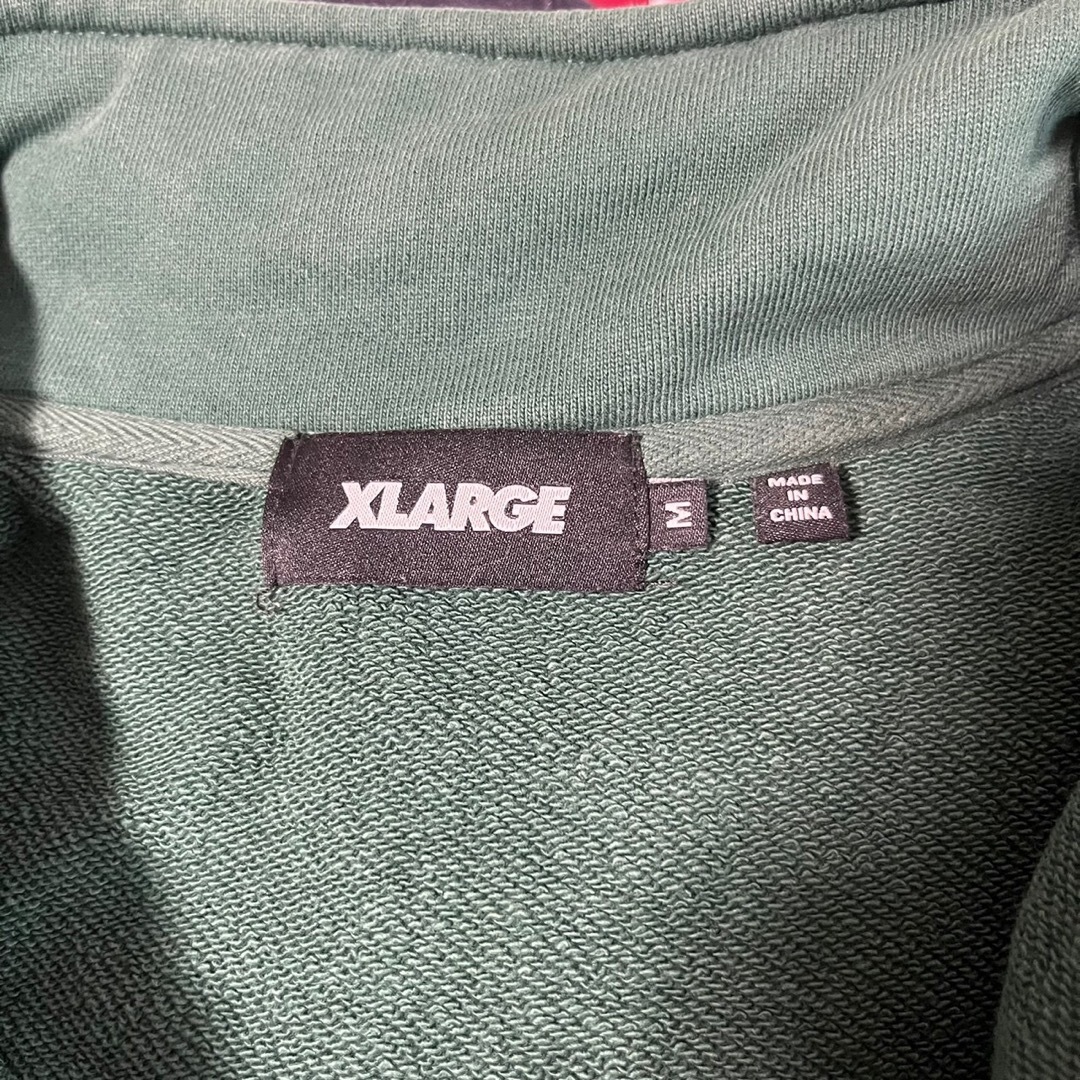 XLARGE エクストララージ スウェット ハーフジップ 刺繍ロゴ センターロゴ