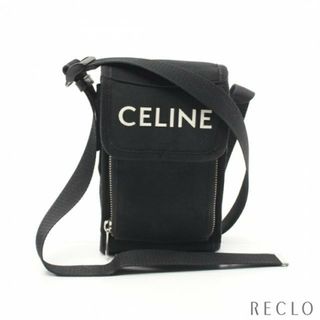 セリーヌ(celine)のトレッキング モバイルポーチ ショルダーバッグ キャンバス ブラック(ショルダーバッグ)